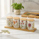 Porcelain Jar Set - 4 Pcs